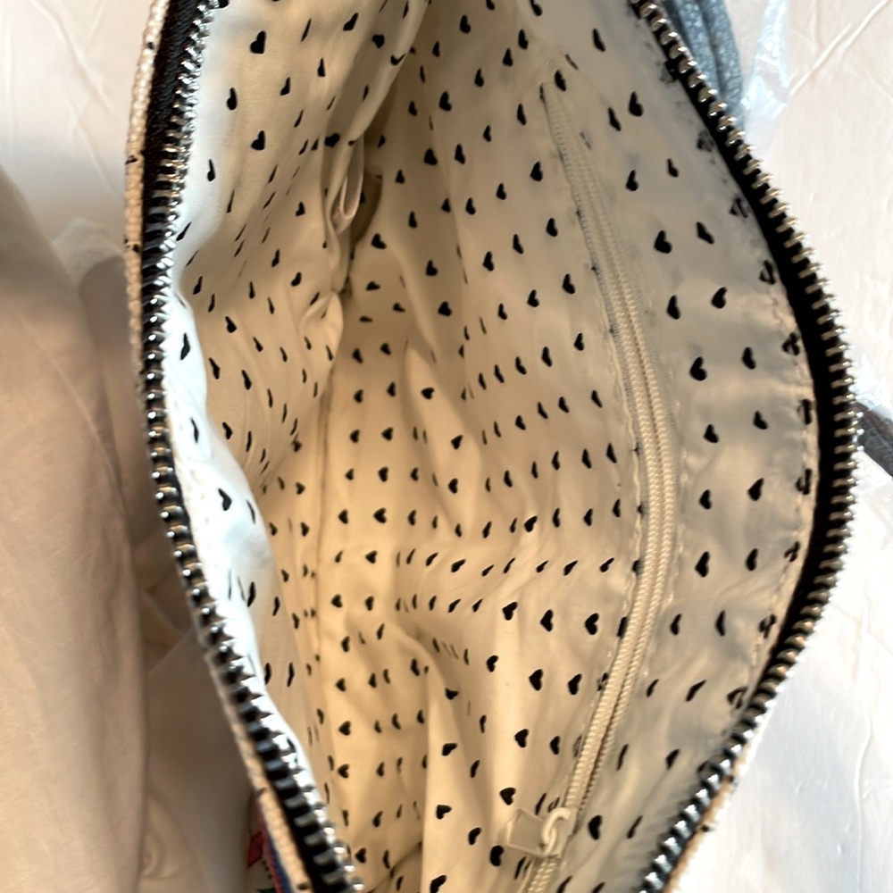 Brighton Silver Plated 3 Heart Key Chain & Love & Joy Crossbody Pouch - Picture 8 of 10